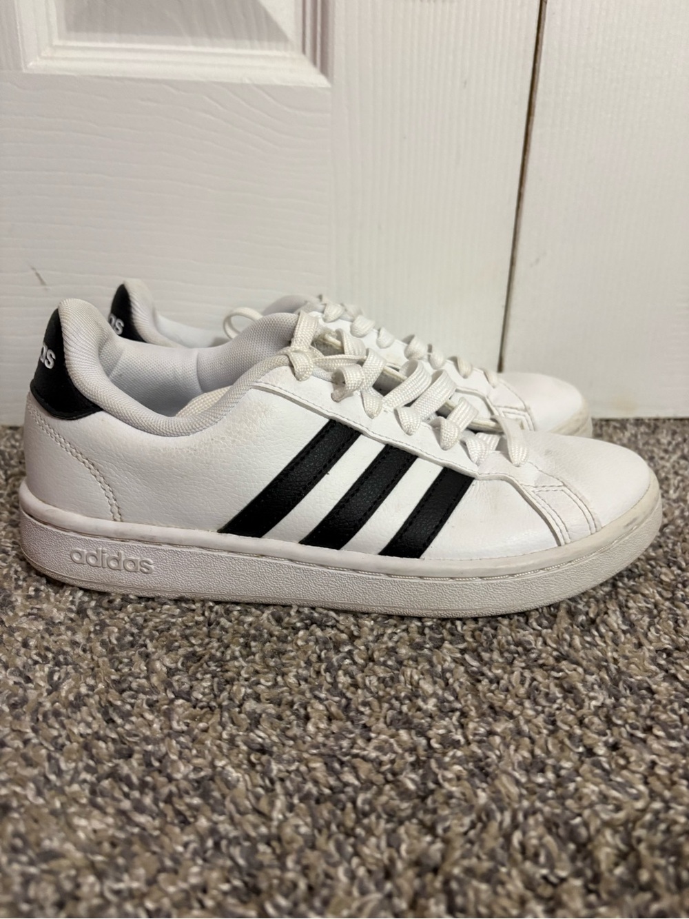 adidas White and Black Low-Top Sneakers - Picture 5 of 5